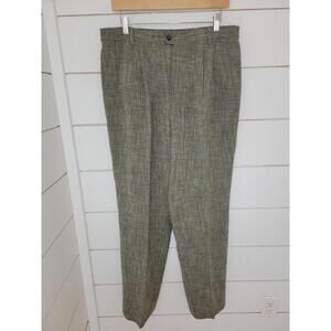 Chico's Design size 2 (size 12 standardly) black & tan tapered pants with pleats